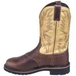 Justin Boots: Men's SE4660 Brown Stampede Cowboy Boots -Workingperson Deals Shirts Store justin wk4660 080 i 01