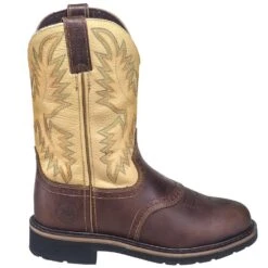 Justin Boots: Men's SE4660 Brown Stampede Cowboy Boots -Workingperson Deals Shirts Store justin wk4660 080 o 01