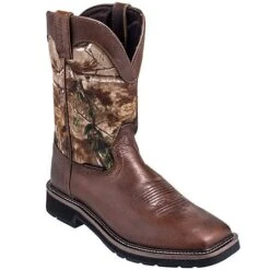 Justin Boots: Men's SE4676 RealTree Square Toe Cowboy Boots -Workingperson Deals Shirts Store justin wk4676 p 01