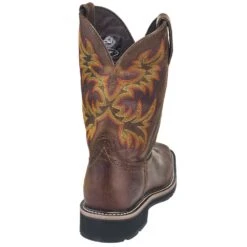 Justin Boots: Men's SE4681 Brown Square Toe Stampede Boots -Workingperson Deals Shirts Store justin wk4681 080 b 01