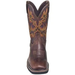 Justin Boots: Men's SE4689 Brown Waterproof Stampede Boots 12 Justin Boots: Men's SE4689 Brown Waterproof Stampede Boots -Workingperson Deals Shirts Store justin wk4689 080 f 01