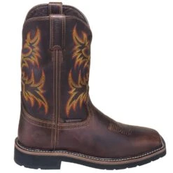 Justin Boots: Men's SE4689 Brown Waterproof Stampede Boots 10 Justin Boots: Men's SE4689 Brown Waterproof Stampede Boots -Workingperson Deals Shirts Store justin wk4689 080 o 01