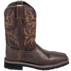 Justin Boots: Men's Steel Toe SE4690 Waterproof Stampede Work Boots -Workingperson Deals Shirts Store justin wk4690 o 01