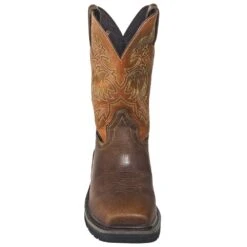 Justin Boots: Men's SE4812 Tan Composite Toe EH Non-Metallic Stampede Work Boots -Workingperson Deals Shirts Store justin wk4812 090 f 01