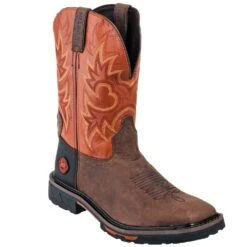 Justin Boots: Men's SE4944 Two Tone Leather EH Cowboy Work Boots -Workingperson Deals Shirts Store justin wk4944 090 p 01