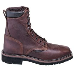 Justin Boots: Men's SE682 Steel Toe 8-Inch EH Stampede Work Boots -Workingperson Deals Shirts Store justin wk682 o 01