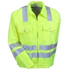 Red Kap Jackets: Men's JY32 AB Green High-Visibility ANSI Safety Jacket -Workingperson Deals Shirts Store jy32hv3litefxf 01 2