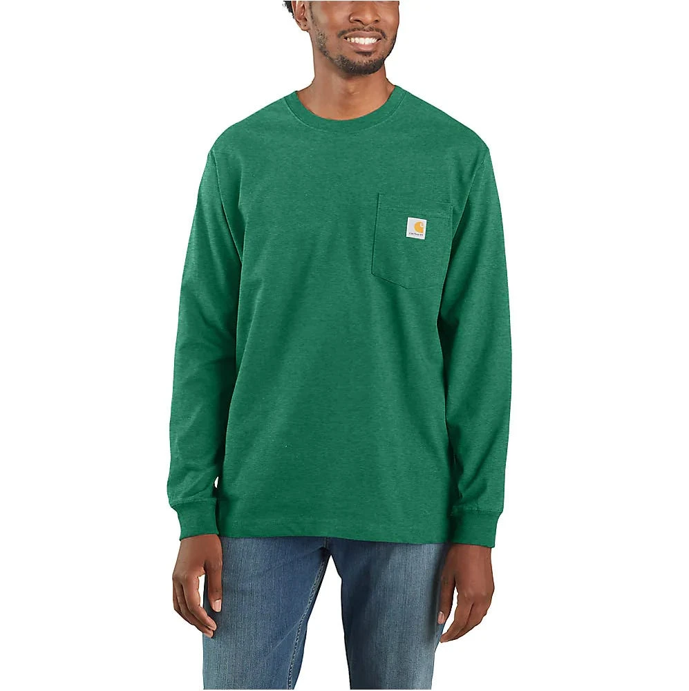Carhartt Shirts: Men's K126 G55 North Woods Heather Long Sleeve Pocket Work Shirt 1 Carhartt Shirts: Men's K126 G55 North Woods Heather Long Sleeve Pocket Work Shirt