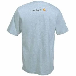 Carhartt Shirts: Men's Grey K195 HGY Cotton Jersey Logo Tee Shirt -Workingperson Deals Shirts Store k195hgy carharttb 01 1