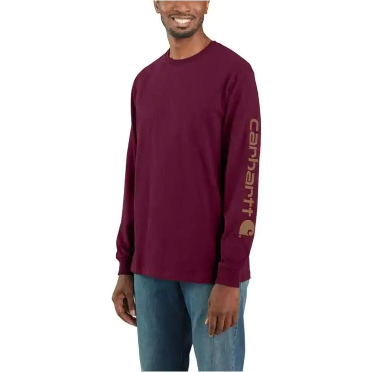 Carhartt Shirts: Men's K231 PRT Port Cotton Long Sleeve Logo Shirt 1 Carhartt Shirts: Men's K231 PRT Port Cotton Long Sleeve Logo Shirt