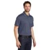 Port Authority Shirts: Men's K576 TNH True Navy Blue Heather Trace Polo Shirt