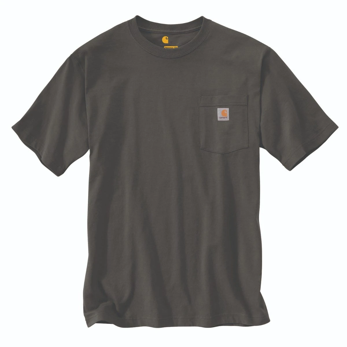 Carhartt Shirts: Men's K87 306 Peat Heavyweight Pocket Short Sleeve Loose Fit T Shirt 1 Carhartt Shirts: Men's K87 306 Peat Heavyweight Pocket Short Sleeve Loose Fit T Shirt
