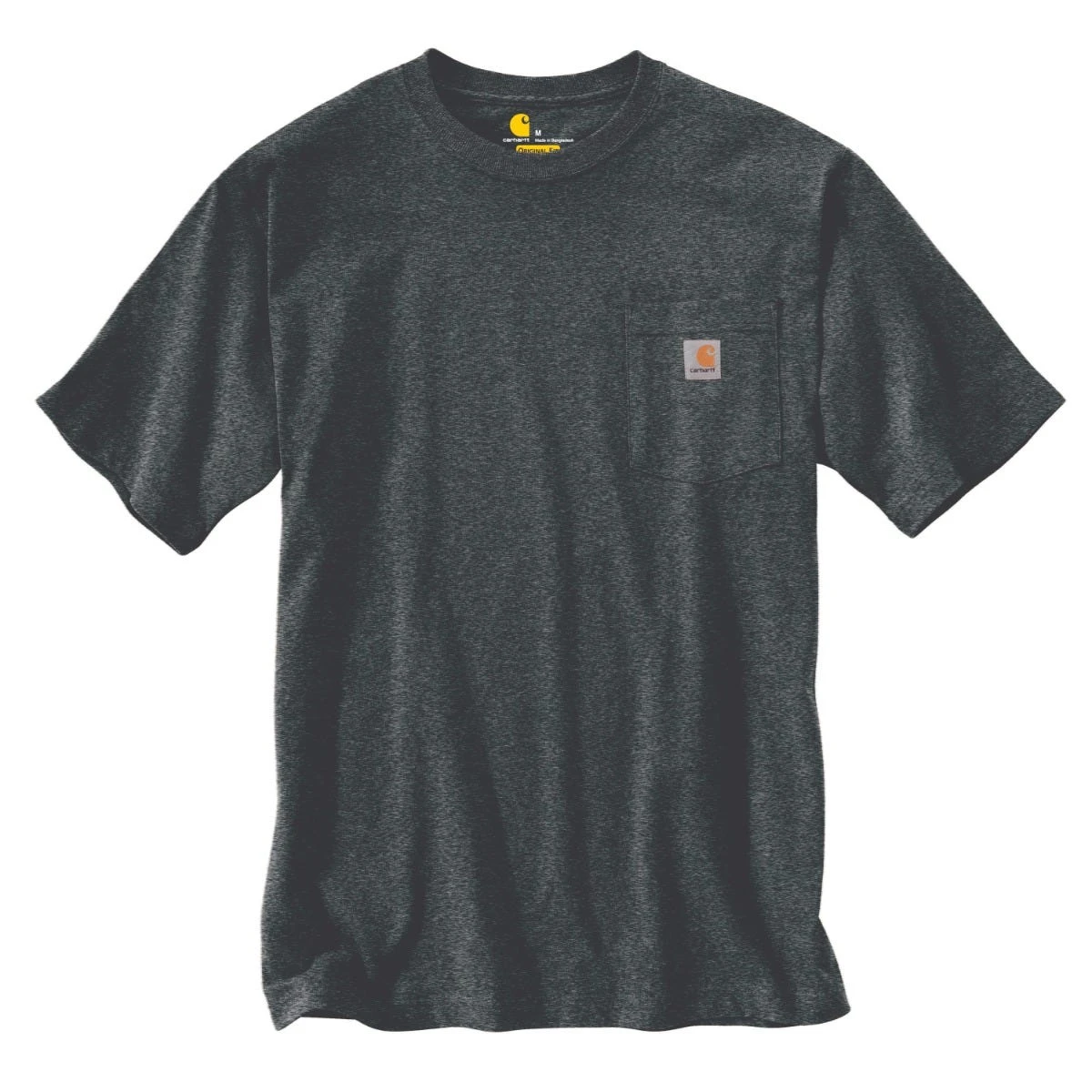 Carhartt Shirts: Men's K87 CRH Carbon Heather Heavy Weight Short Sleeve Loose Fit Pocket T-Shirt 1 Carhartt Shirts: Men's K87 CRH Carbon Heather Heavy Weight Short Sleeve Loose Fit Pocket T-Shirt