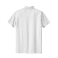 Port Authority Shirts: Women's White Cotton Knit Polo Shirt L420 WHT -Workingperson Deals Shirts Store l420 white back fs06