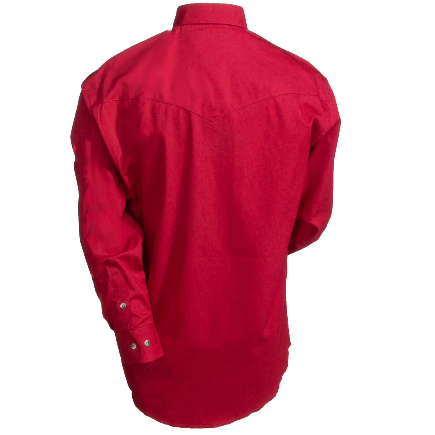 Wrangler Shirts: Men's Red MP3522 R Twill Long Sleeve Western Shirt 2 Wrangler Shirts: Men's Red MP3522 R Twill Long Sleeve Western Shirt - Image 2