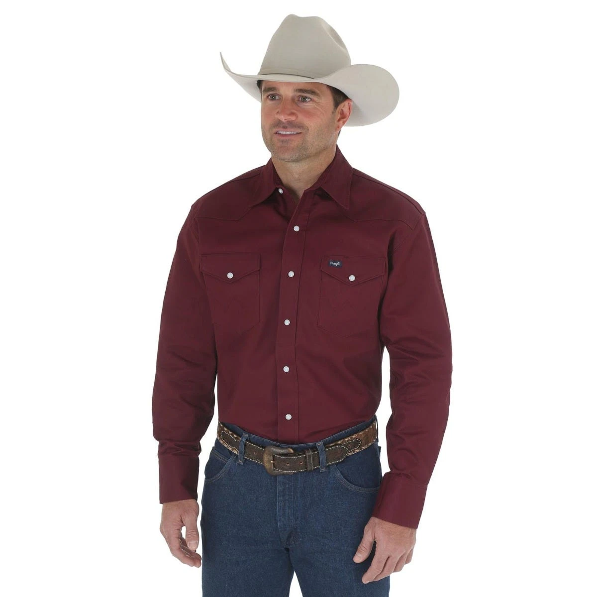 Wrangler Shirts: Men's MS70719 Red Oxide Authentic Cowboy Cut Work Shirt 1 Wrangler Shirts: Men's MS70719 Red Oxide Authentic Cowboy Cut Work Shirt