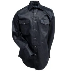Wrangler Shirts: Men's Black MS70819 Cowboy Cut Long Sleeve Twill Shirt