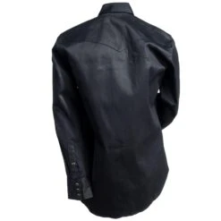 Wrangler Shirts: Men's Black MS70819 Cowboy Cut Long Sleeve Twill Shirt -Workingperson Deals Shirts Store ms70819 4