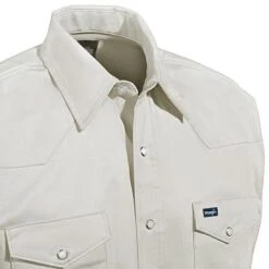 Wrangler Shirts: Men's Stone MS71319 Cowboy Cut Long Sleeve Twill Shirt 5 Wrangler Shirts: Men's Stone MS71319 Cowboy Cut Long Sleeve Twill Shirt -Workingperson Deals Shirts Store ms71319 3