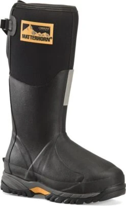 Matterhorn Boots: Men's MT203 Black Steel Toe 16" Mud Jumper Metguard Puncture Resisting Rubber Boot
