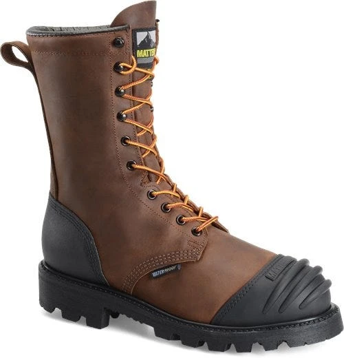 Matterhorn Boots: Men's MT910 Brown 10" Waterproof Steel Toe Internal Metguard Work Boot 1 Matterhorn Boots: Men's MT910 Brown 10" Waterproof Steel Toe Internal Metguard Work Boot
