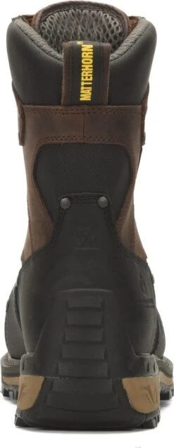 Matterhorn Boots: Men's MTC300 Brown 8” Composite Toe Waterproof Internal Metguard Work Boot -Workingperson Deals Shirts Store mtc300 500xauto heel