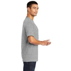 Port & Company Shirts: Men's PC55 AH Athletic Heather Core Blend Tee -Workingperson Deals Shirts Store pc55 athleticheather model side