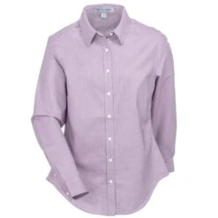 Port Authority Shirts: Women's L658 SPL Soft Purple SuperPro Long-Sleeve Oxford Shirt -Workingperson Deals Shirts Store port authority l658 spl f 01