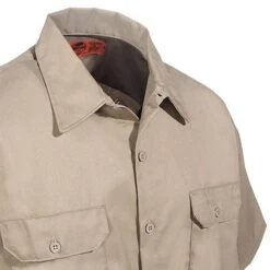 Red Kap Shirts: Men's Short Sleeve ST62 KH Twill Uniform Shirt