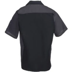 Red Kap Shirts: Men's SY20 BC Black/Grey Cotton Ripstop Short-Sleeve Uniform Shirt -Workingperson Deals Shirts Store red kap sy10ng b 01 1