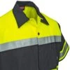 Red Kap Shirts: High Visibility Colorblock Men's SY80 YC Charcoal Button Down Shirt