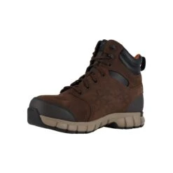 Reebok Boot: Men's RB4606 Brown Sublite Cushion EH Composite Toe Slip Resistant Waterproof Work Boot -Workingperson Deals Shirts Store reebok rb4606 sublite cushion work 03