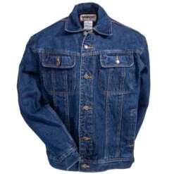 Wrangler Jackets: Men's Rugged Wear RJK32 AN Flannel Lined Denim Jacket -Workingperson Deals Shirts Store rjk32an 1