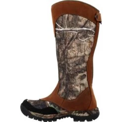 Rocky Boots: Men's RKS0617 Camo Brown Soft Toe Lynx 16" Waterproof Snake Pull On Boot -Workingperson Deals Shirts Store rks0617 instep profile