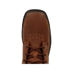Rocky Boots: Men's RKW0407 Dark Brown Composite Square Toe Rams Horn Western Boot -Workingperson Deals Shirts Store rkw0407 2edit