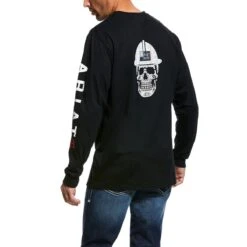 Ariat FR Shirts: Men's 10026434 Black Roughneck Skull Logo T-Shirt 7 Ariat FR Shirts: Men's 10026434 Black Roughneck Skull Logo T-Shirt -Workingperson Deals Shirts Store s19 mns work 10026434 back