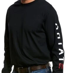 Ariat FR Shirts: Men's 10026434 Black Roughneck Skull Logo T-Shirt 6 Ariat FR Shirts: Men's 10026434 Black Roughneck Skull Logo T-Shirt -Workingperson Deals Shirts Store s19 mns work 10026434 detail01