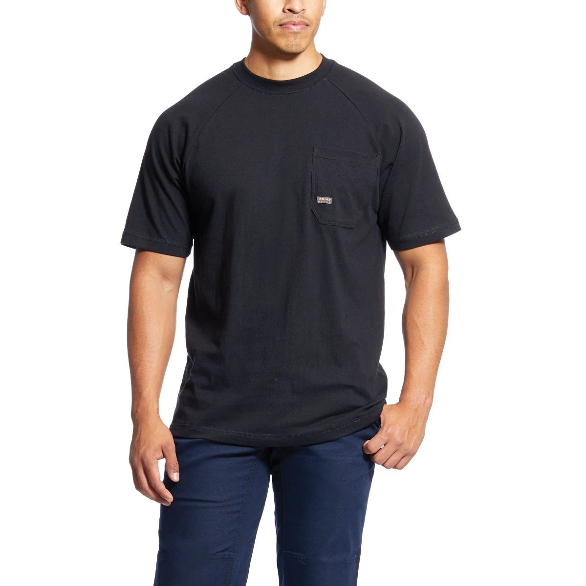 Ariat Rebar Shirt: Men's 10025372 Black Rebar Cotton Strong T-Shirt 1 Ariat Rebar Shirt: Men's 10025372 Black Rebar Cotton Strong T-Shirt