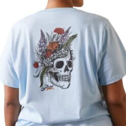 Ariat Rebar Shirts: Women's 10043848 Clearsky CottonStrong Roughneck Graphic T-Shirt -Workingperson Deals Shirts Store s23 wms work 10043848 detail01 plus