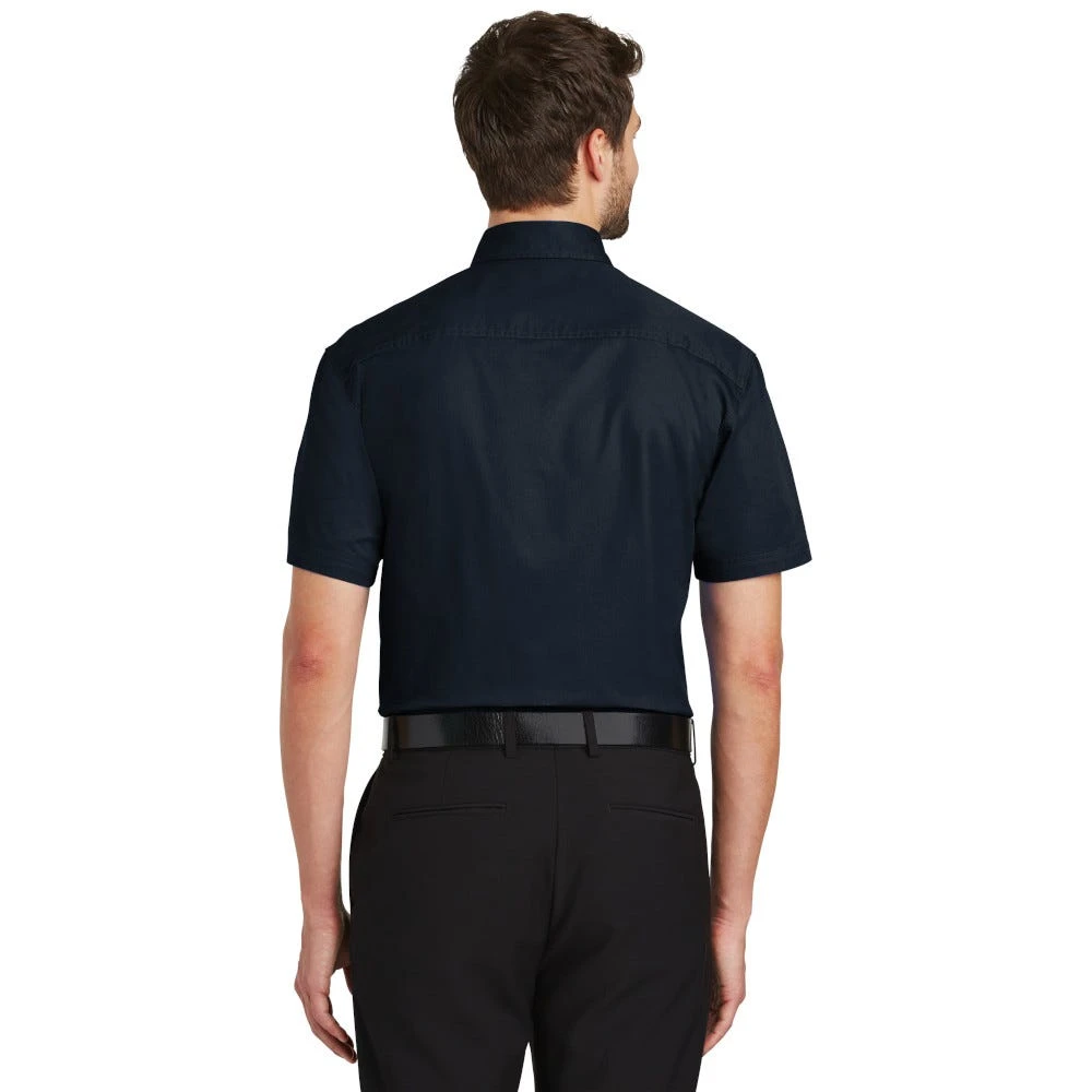 Port Authority Shirts: Men's Classic Navy S500T CNV Short Sleeve Twill Shirt 4 Port Authority Shirts: Men's Classic Navy S500T CNV Short Sleeve Twill Shirt - Image 4