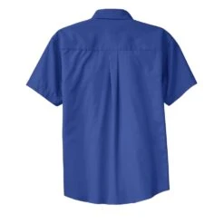 Port Authority Shirts: Men's Royal Blue Short Sleeve Shirt S508 RYL -Workingperson Deals Shirts Store s508 royalclassicnavy flat back