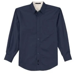 Port Authority Shirts: Men's Navy S608 NVY Easy Care Woven Shirt 10 Port Authority Shirts: Men's Navy S608 NVY Easy Care Woven Shirt -Workingperson Deals Shirts Store s608 navy flat front
