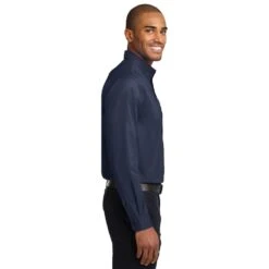 Port Authority Shirts: Men's Navy S608 NVY Easy Care Woven Shirt 9 Port Authority Shirts: Men's Navy S608 NVY Easy Care Woven Shirt -Workingperson Deals Shirts Store s608 navy model side 072014