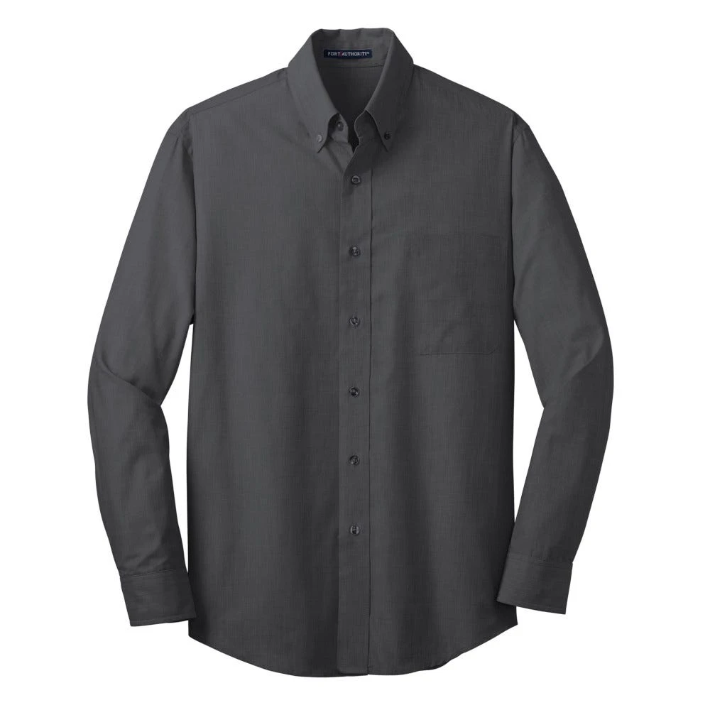 Port Authority Shirt: Men's S640 SB Soft Black Crosshatch Easy Care Shirt 1 Port Authority Shirt: Men's S640 SB Soft Black Crosshatch Easy Care Shirt