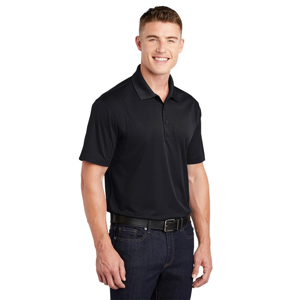 Sport-Tek Shirts: Men's ST650 BLK Black Moisture-Wicking Micropique Polo Shirt 3 Sport-Tek Shirts: Men's ST650 BLK Black Moisture-Wicking Micropique Polo Shirt - Image 3