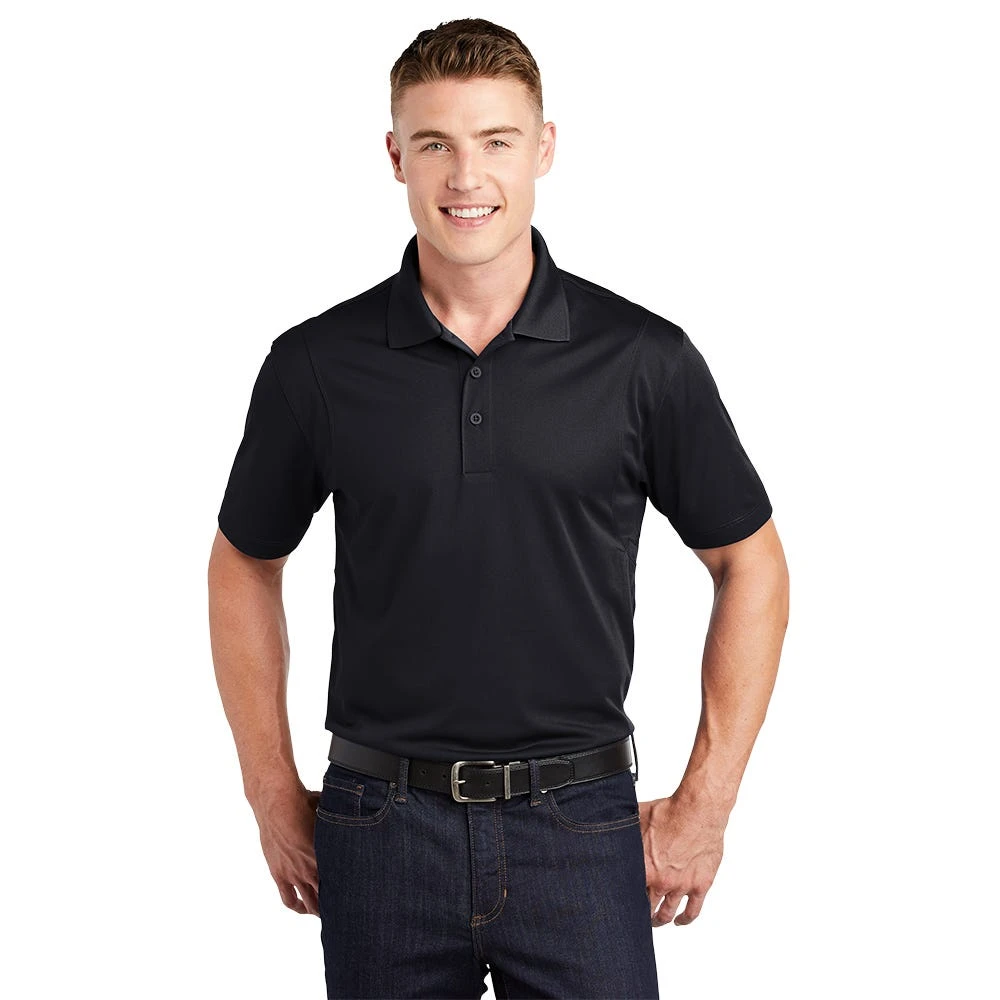 Sport-Tek Shirts: Men's ST650 BLK Black Moisture-Wicking Micropique Polo Shirt 1 Sport-Tek Shirts: Men's ST650 BLK Black Moisture-Wicking Micropique Polo Shirt