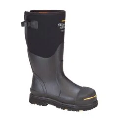 DryShod Boots: Men's STG-UH-BK Black Steel Toe Adjustable Gusset Work Boot