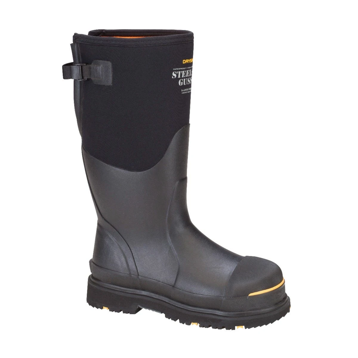 DryShod Boots: Men's STG-UH-BK Black Steel Toe Adjustable Gusset Work Boot 1 DryShod Boots: Men's STG-UH-BK Black Steel Toe Adjustable Gusset Work Boot