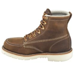 Thorogood Boots: Men's 804-4375 Brown 6-Inch USA-Made Moc EH Steel Toe Work Boots -Workingperson Deals Shirts Store thorogood 804 4375 i 01