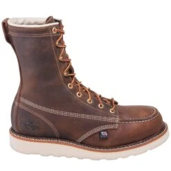 Thorogood Boots: Men's 804-4478 USA-Made Brown EH Steel Toe Work Boots -Workingperson Deals Shirts Store thorogood 804 4478 o 01